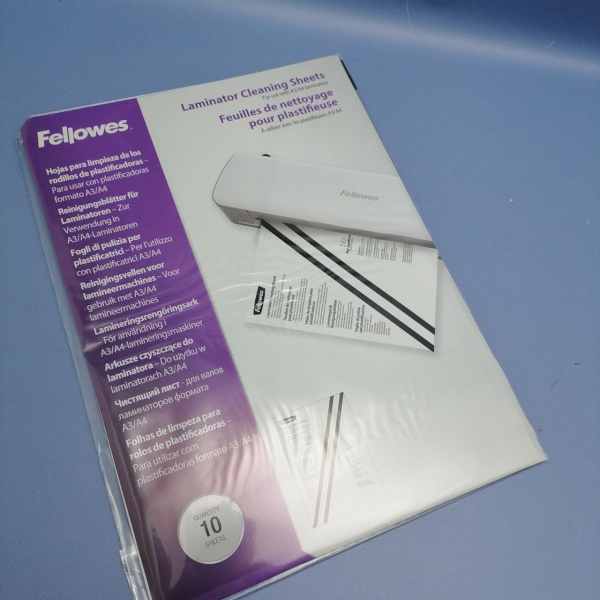 Чистящий лист для валов ламинаторов, формат A3, A4, 10 шт. в упаковке